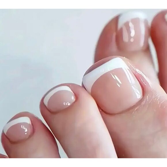 False French Fingernails and Toenails * New in PKG Pink - Picture 7 of 8